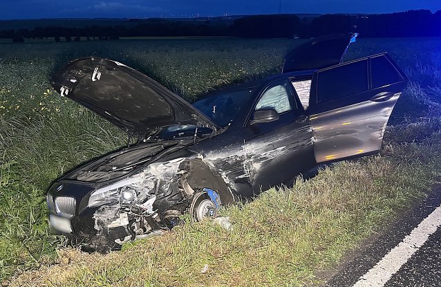 Bild: Unfall auf der B249 gestern Abend