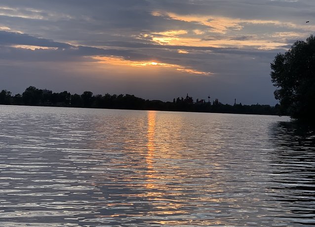 Bild: Nordh&auml;user Kiesschacht am Abend 