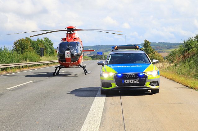 Bild: Polizeibericht zum Unfall gestern auf der A38