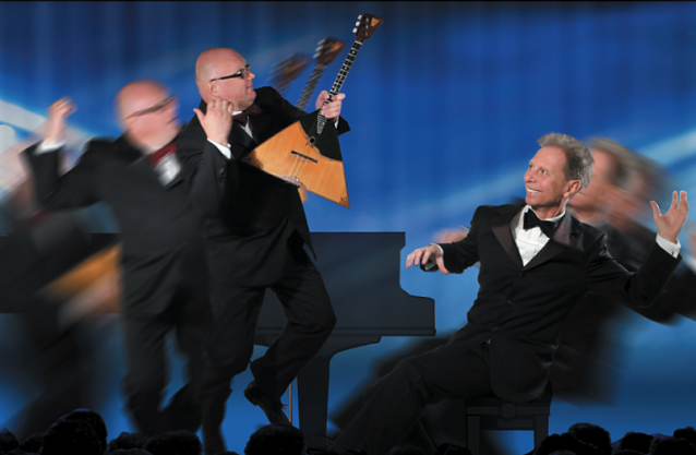 Bild: Mit Balalaika und Klavier: die "Saitenspr&uuml;nge" mit Gorbatschow & Freund