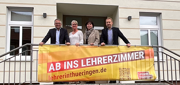 Bild: Karsten Frob&ouml;se, Ines B&ouml;rner, Carola B&ouml;ck und Marcel K&uuml;bler (v.l.n.r.)