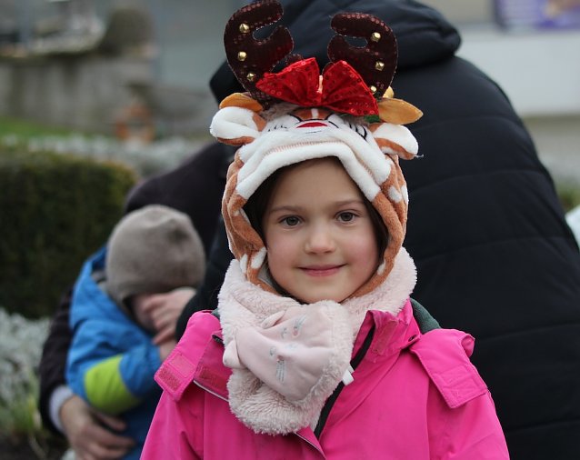 Bild: Alina als Rentier im Schl&ouml;sschenpark in Bad Langensalza