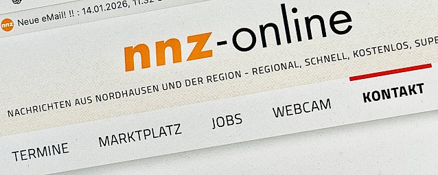 Bild: Bildschirmfoto der nnz-Startseite.