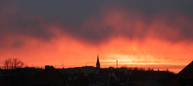 Bild: Morgenrot in Nordhausen