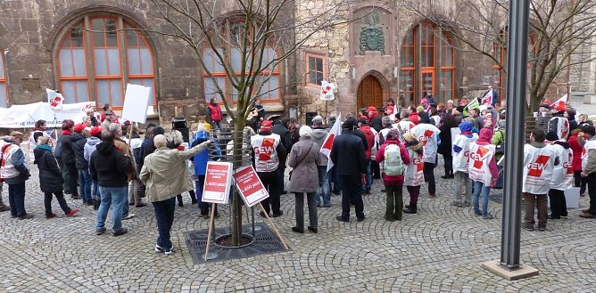 Warnstreik in Nordhausen (Foto: nnz)