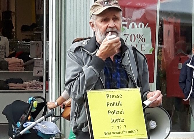 Der Protest des Helmut Geier (Foto: privat)