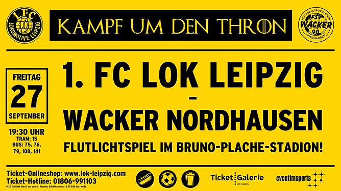 Plakat Lok Leipzig (Foto: 1.FC Lok Leipzig)