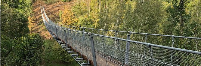 Eine Woche H&auml;ngeseilbr&uuml;cke in der Hohen Schrecke � (Foto: Regionalmanagement Hohe Schrecke c/o IPU GmbH und Landratsamt Kyffh&auml;userkreis.)