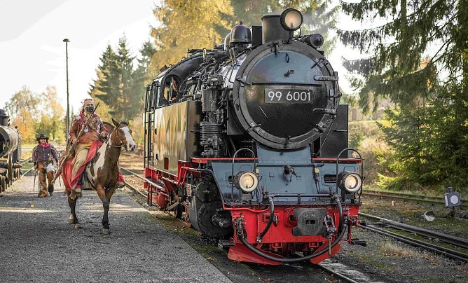 Die Einwohner der Westernstadt Pullman City in Hasselfelde erwarten neue Besucher (Foto: Sammlung HSB/ Torsten Wagner)