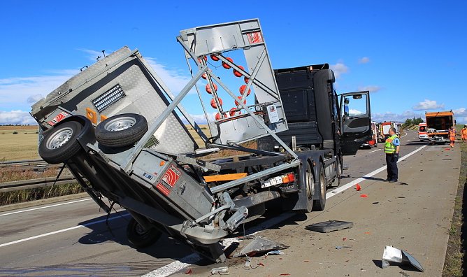 Unfall auf der A38 (Foto: S.Dietzel)