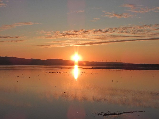 Unser Wetterbild kommt heute von Peter Blei, der diese sch&ouml;ne Aufnahme am Stausee Kelbra gemacht hat (Foto: Peter Blei)