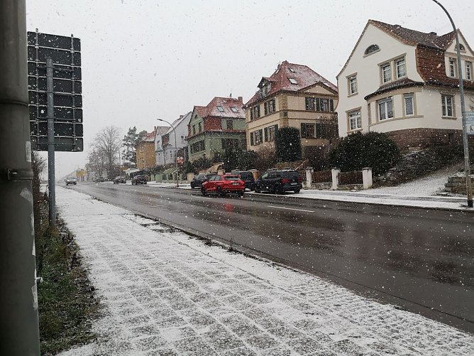 Auch in Sondershausen fielen heute dicke Flocken (Foto: T. Leipold)