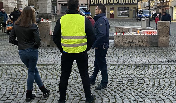 Marius Franke (rechts) organisiert die Versammlungen in Bad Langensalza (Foto: oas)