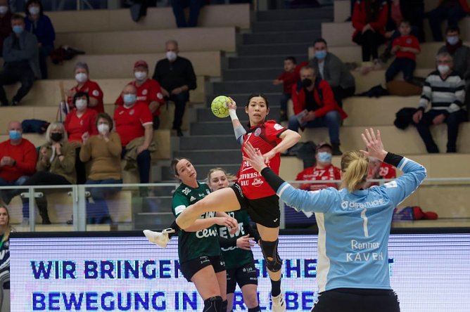Yuki Tanabe spielt seit dieser Saison f&uuml;r den Th&uuml;ringer HC. (Foto: Franziska J. Braun/THC)