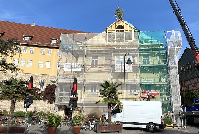 Richtfest am Anbau der "Weintraube" am Augustinerplatz (Foto: oas) Richtfest am Anbau der "Weintraube" am Augustinerplatz (Foto: oas)