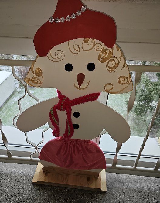 Mit Liebe gebasteltes "Schneemannm&auml;dchen" (Foto: Lydia Rasch)