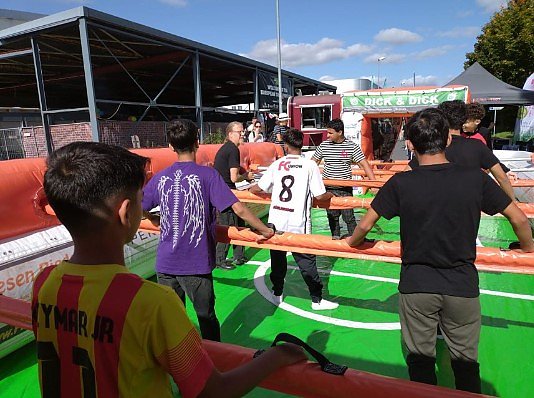 Der "Menschenkicker" in Aktion (Foto: M.Fromm)