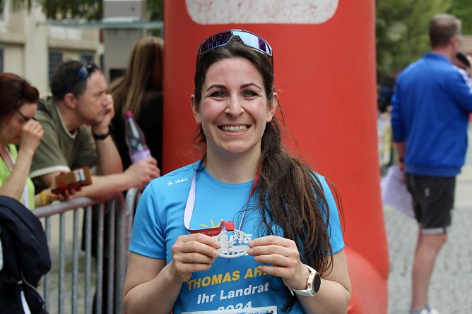 Siegerin der Frauen beim 3T&uuml;rmelauf in Bad Langensalza &uuml;ber die 12,5 km-Distanz wurde Luise Krieghoff (Foto: Eva Maria Wiegand)