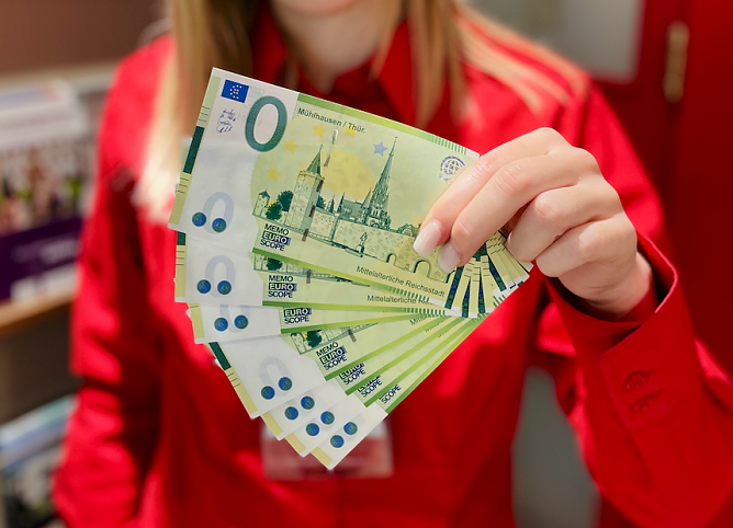Der neue Null Euro Sammelgeldschein (Foto: Tourist-Information M&uuml;hlhausen)