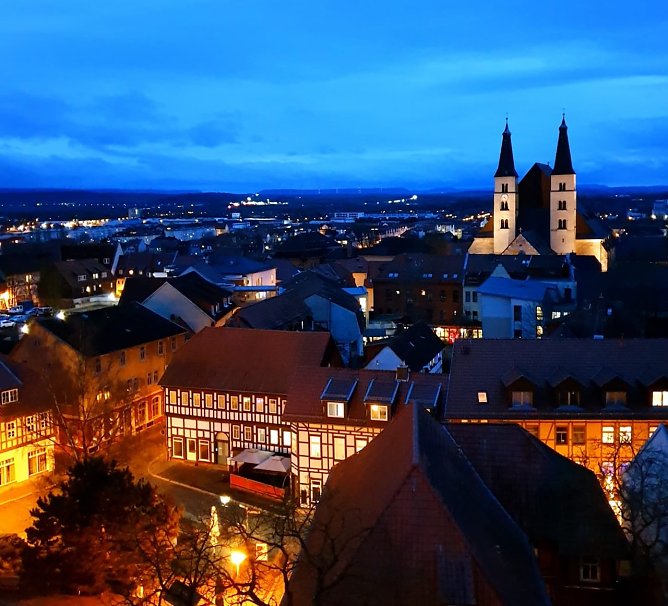 Wundersch&ouml;ner Blick auf Nordhausen von der Blasiikirche (Foto: Doris Lang)