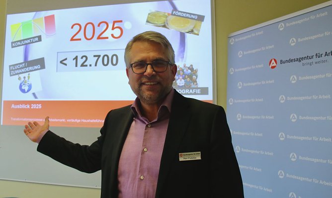 Agenturleiter Karsten Frob&ouml;se blickte heute zur&uuml;ck und voraus (Foto: agl)