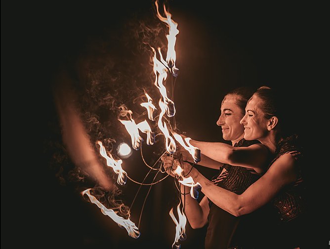 Das Duo Stellaris in Aktion (Foto: MatthiasPiekacz)