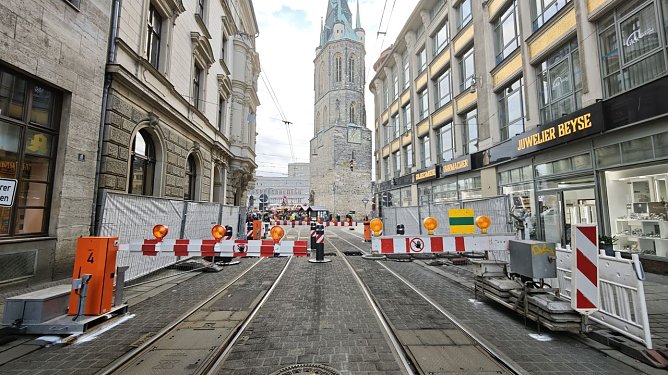 Halle an der Saale Weihnachten 2025 - willkommen im Hochsicherheitstrakt (Foto: nnz)