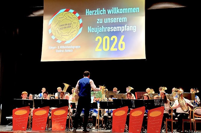 Das Jugendblasorchester N&auml;gelstedt beim Neujahrsempfang 2026 (Foto: emw)