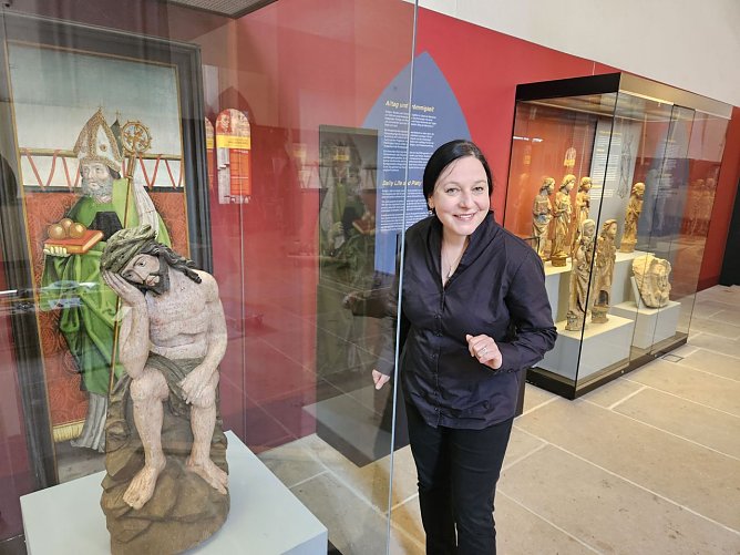 Die Direktorin Dr. Susanne Kimmig-V&ouml;lkner freut sich auf die Wiederer&ouml;ffnung des Bauernkriegsmuseums mit der neuen Sonderausstellung  (Foto: Matthias Nolte, M&uuml;hlh&auml;user Museen)