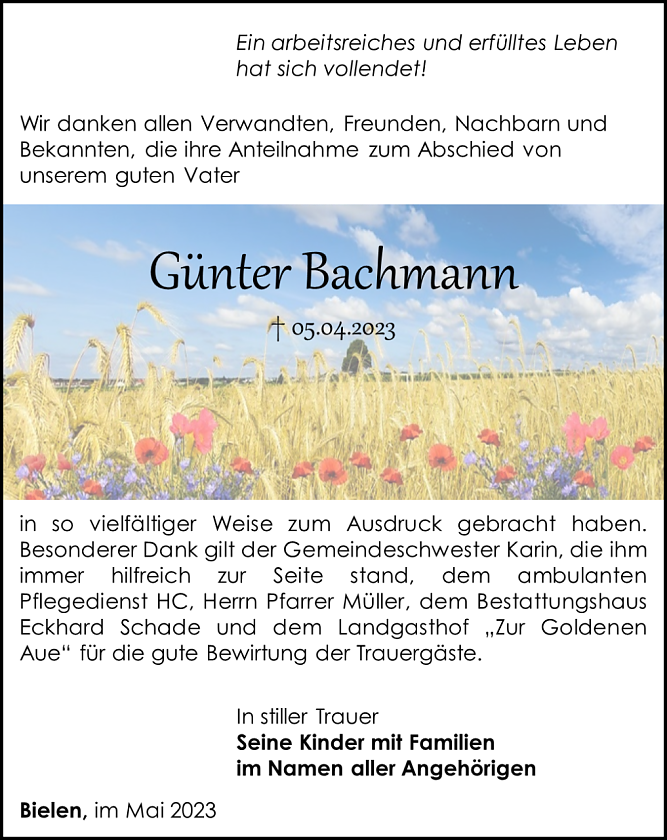 Danksagung (Foto: Schade)