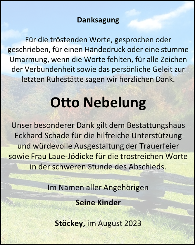 Danksagung (Foto: Schade)