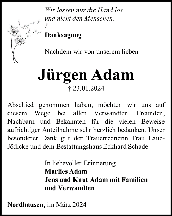 Danksagung (Foto: Schade)