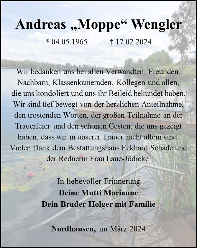 Danksagung (Foto: Schade)