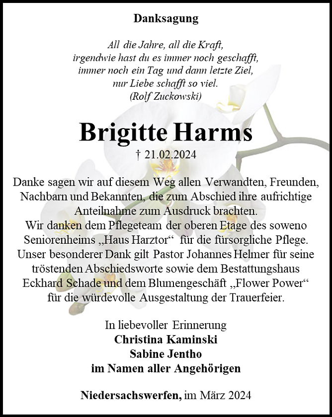 Danksagung (Foto: Schade)