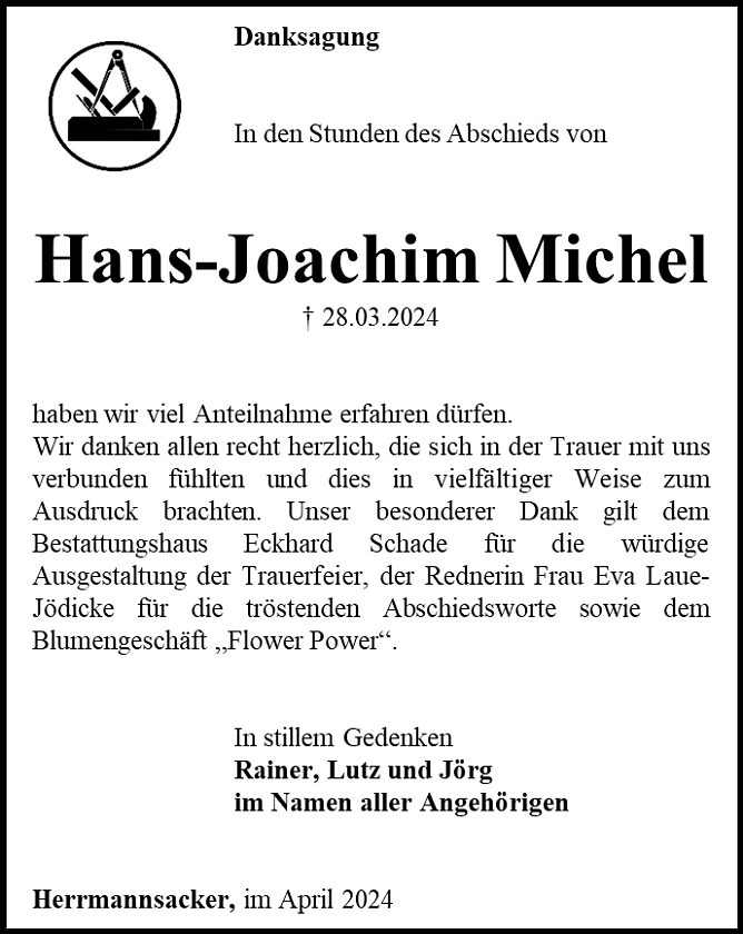 Danksagung (Foto: Schade)