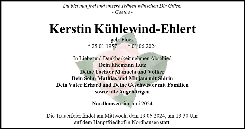 Traueranzeige (Foto: Bestattungshaus Schade)