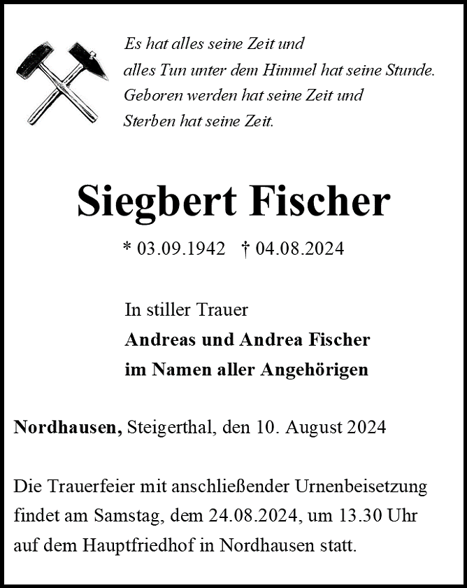 Traueranzeige (Foto: Bestattungshaus Schade)