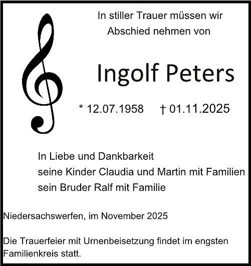 Traueranzeige (Foto: Kramer)