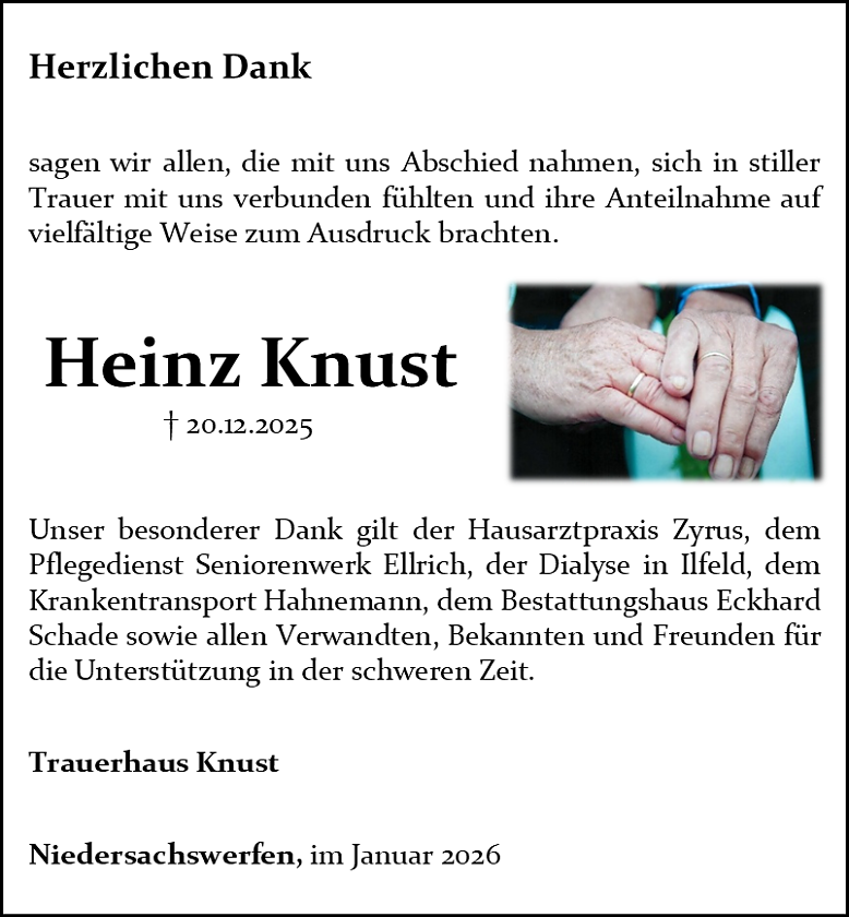 Danksagung (Foto: Schade)