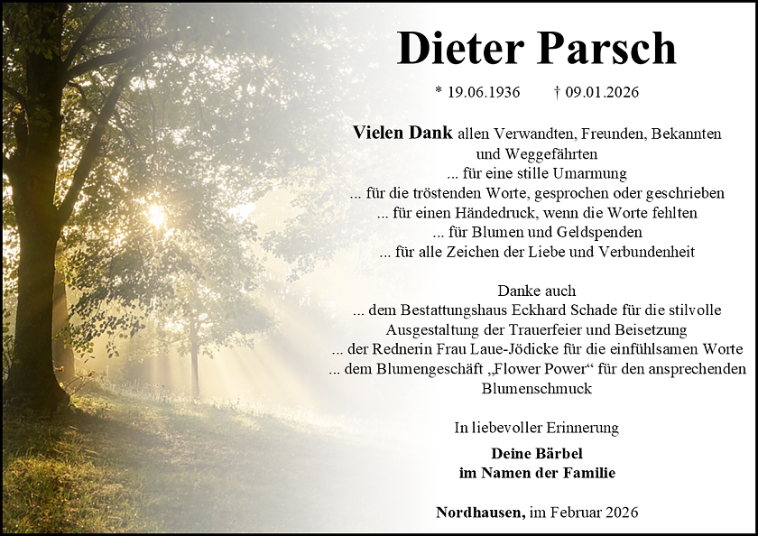 Danksagung (Foto: Schade)