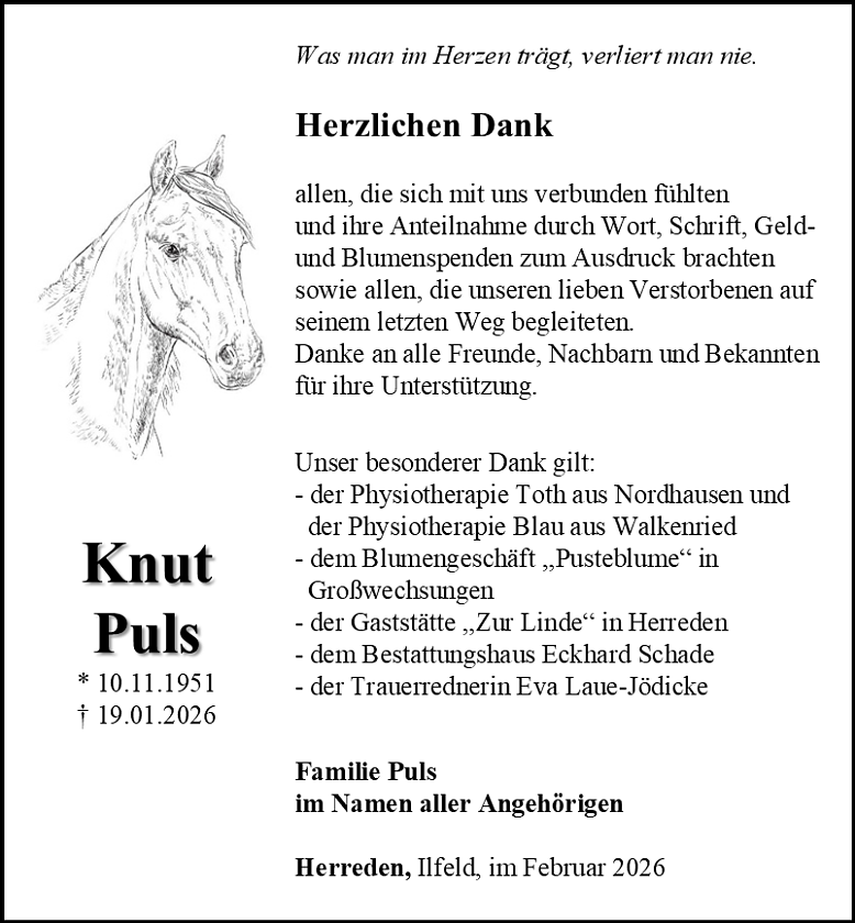 Danksagung (Foto: Schade)