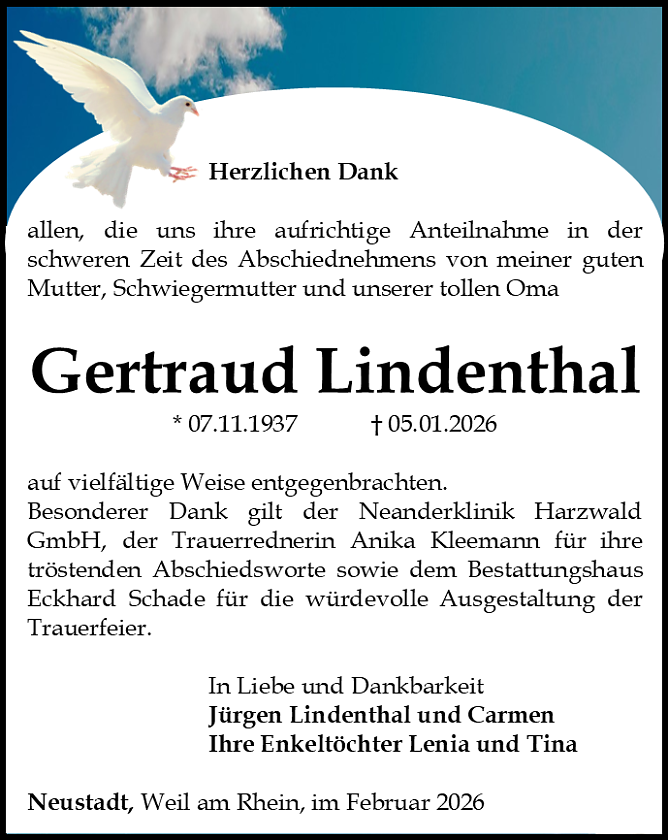 Danksagung (Foto: Schade)