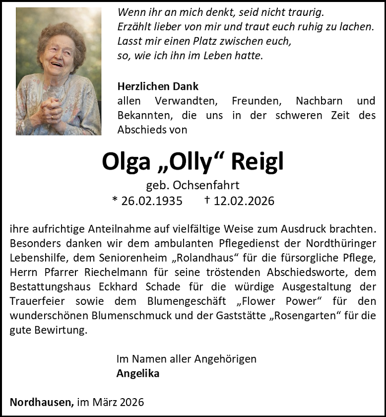 Danksagung (Foto: Schade)