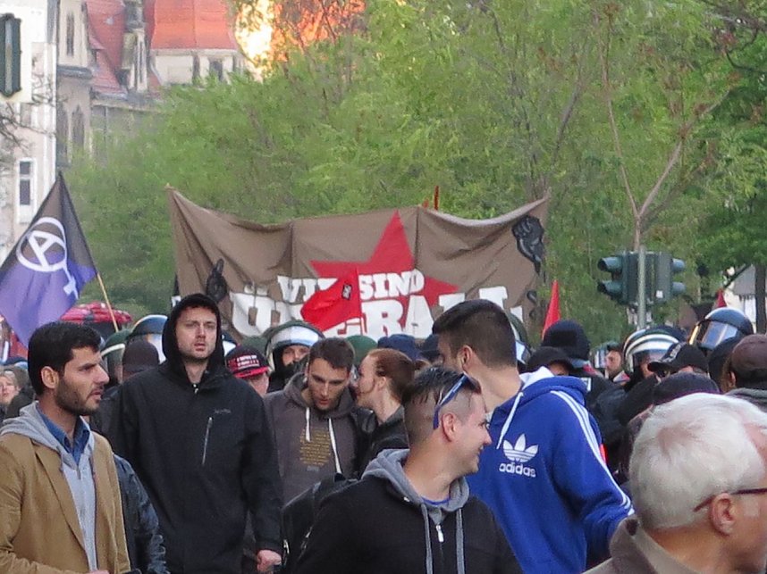 Revolution&auml;re 1. Mai Demo