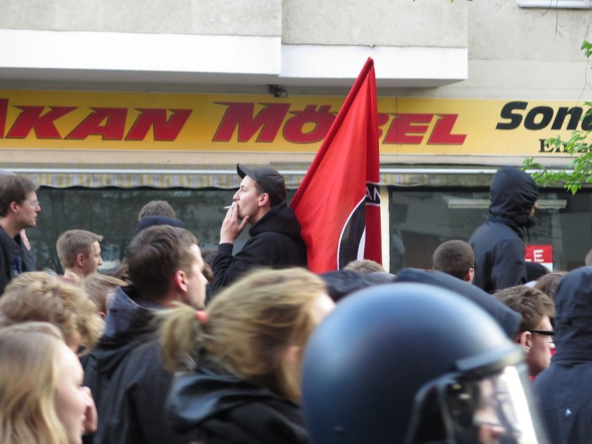 Revolution&auml;re 1. Mai Demo