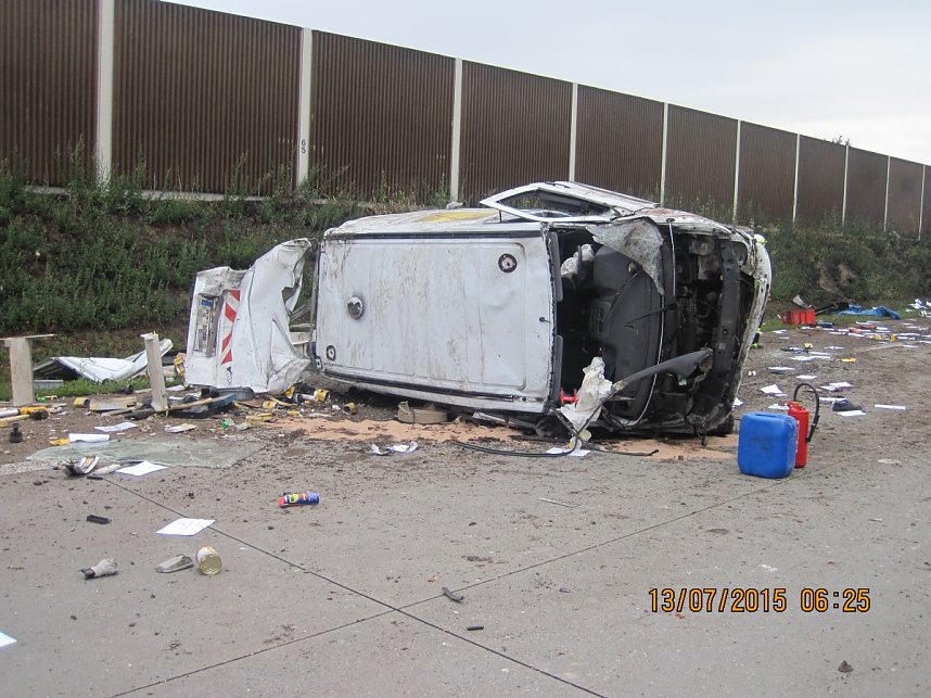 Unfall auf der auf der Autobahn