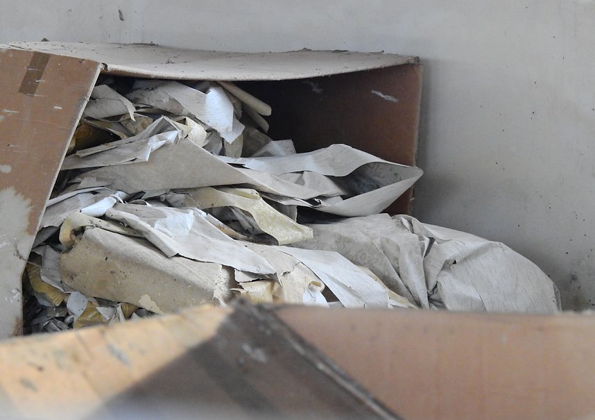 Peter Blei in den Ruinen der Schuhfabrik in Wiehe