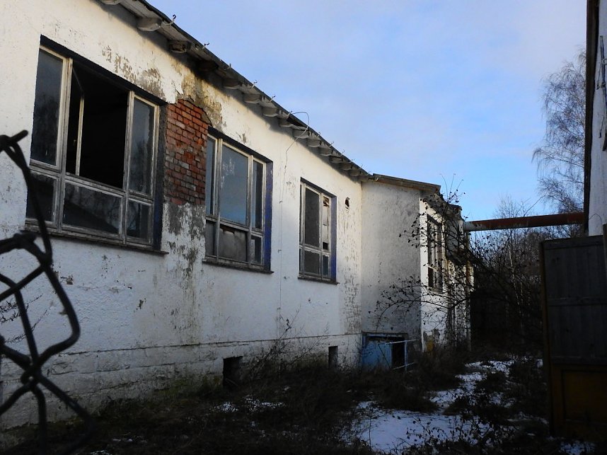 Peter Blei in den Ruinen der Schuhfabrik in Wiehe