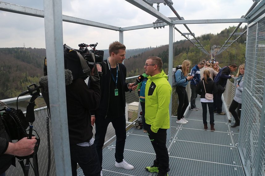 Titan RT - die l&auml;ngste Fu&szlig;g&auml;ngerh&auml;ngebr&uuml;cke der Welt wurde heute im Harz er&ouml;ffnet