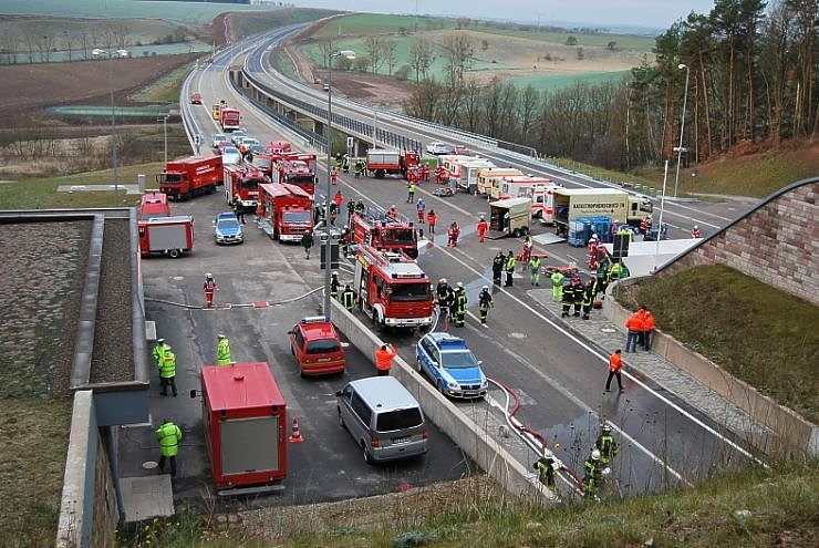&Uuml;bung auf der Autobahn